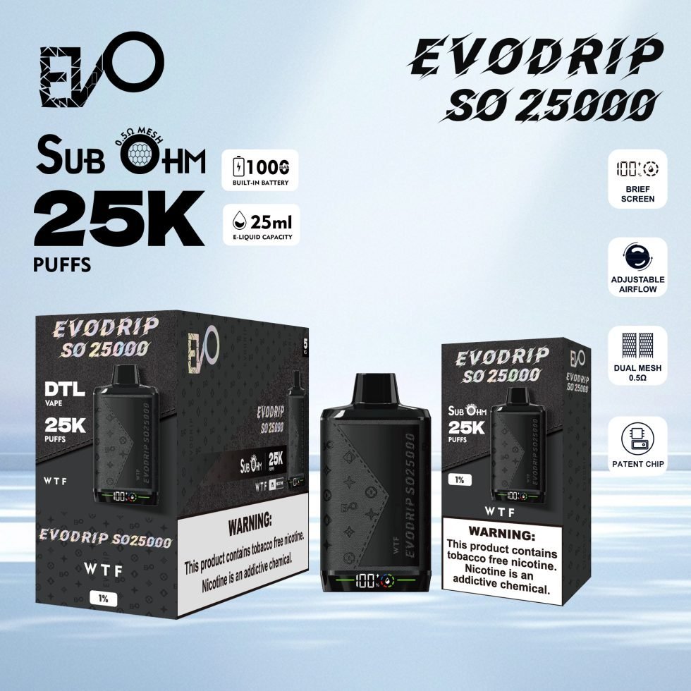 WTF EVODRIP SO25000 DISPOSABLE (5-PACK)