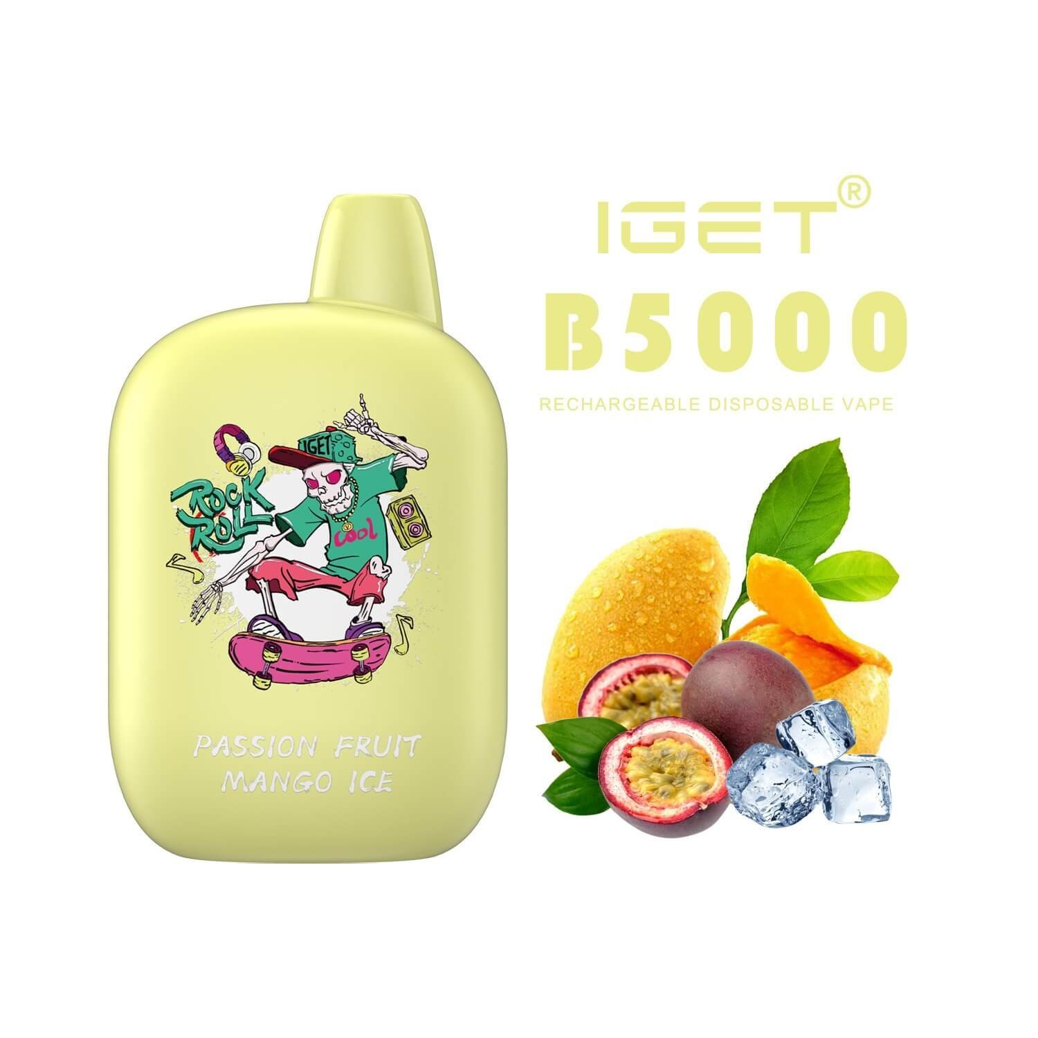 iGET B5000 VAPE 5000 PUFF – PASSIONFRUIT MANGO ICE